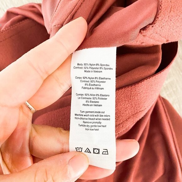 🦋 ALO YOGA Yoga Workout Tank Top Pink Small Everyday Casual Mauve V Neck Boho - Picture 4 of 7